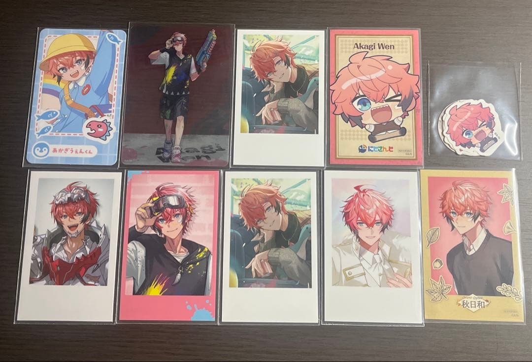 赤城ウェン 缶バッジ にじぬい チェキ風カード 妖怪万化 まとめ売り