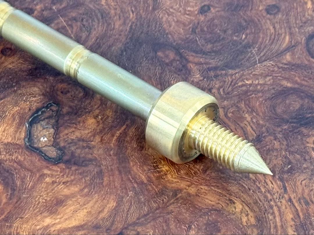 【新品】コントラバス エンドピン［タングステン入り真鍮／先端真鍮］②