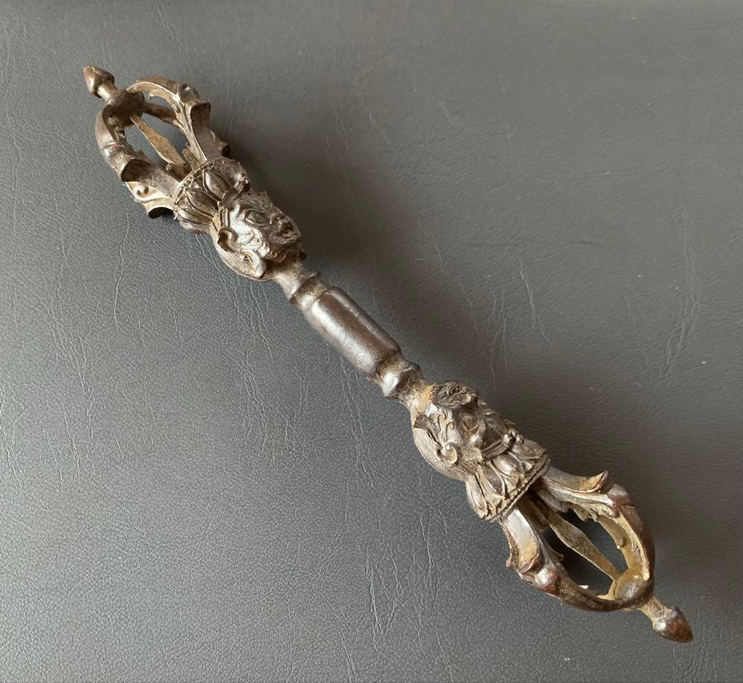 希少　金剛杵　三鈷杵　密教法具　ビンテージ　バジュラ　仏教　五鈷杵　チベット