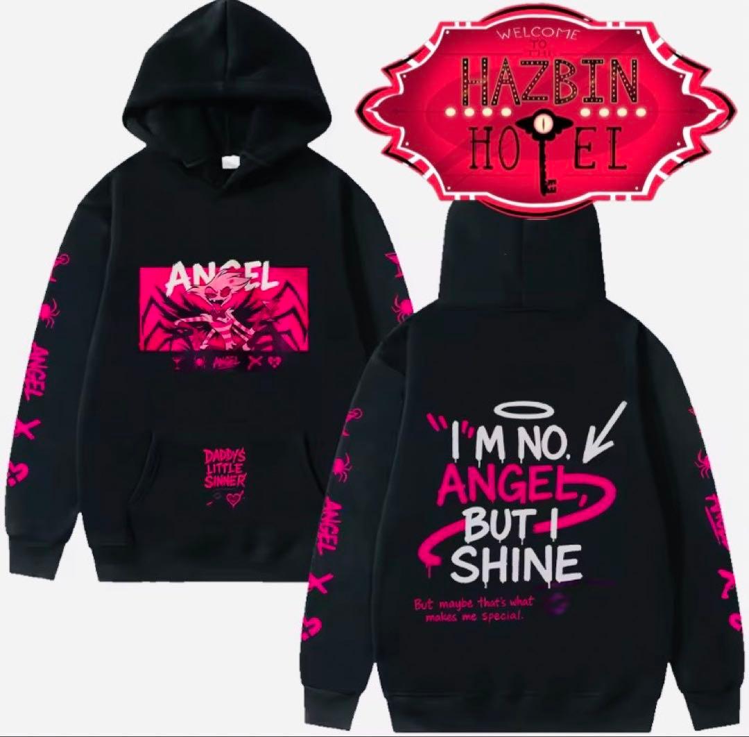 HAZBINHOTEL ハズビンホテル エンジェルダスト パーカー ブラック