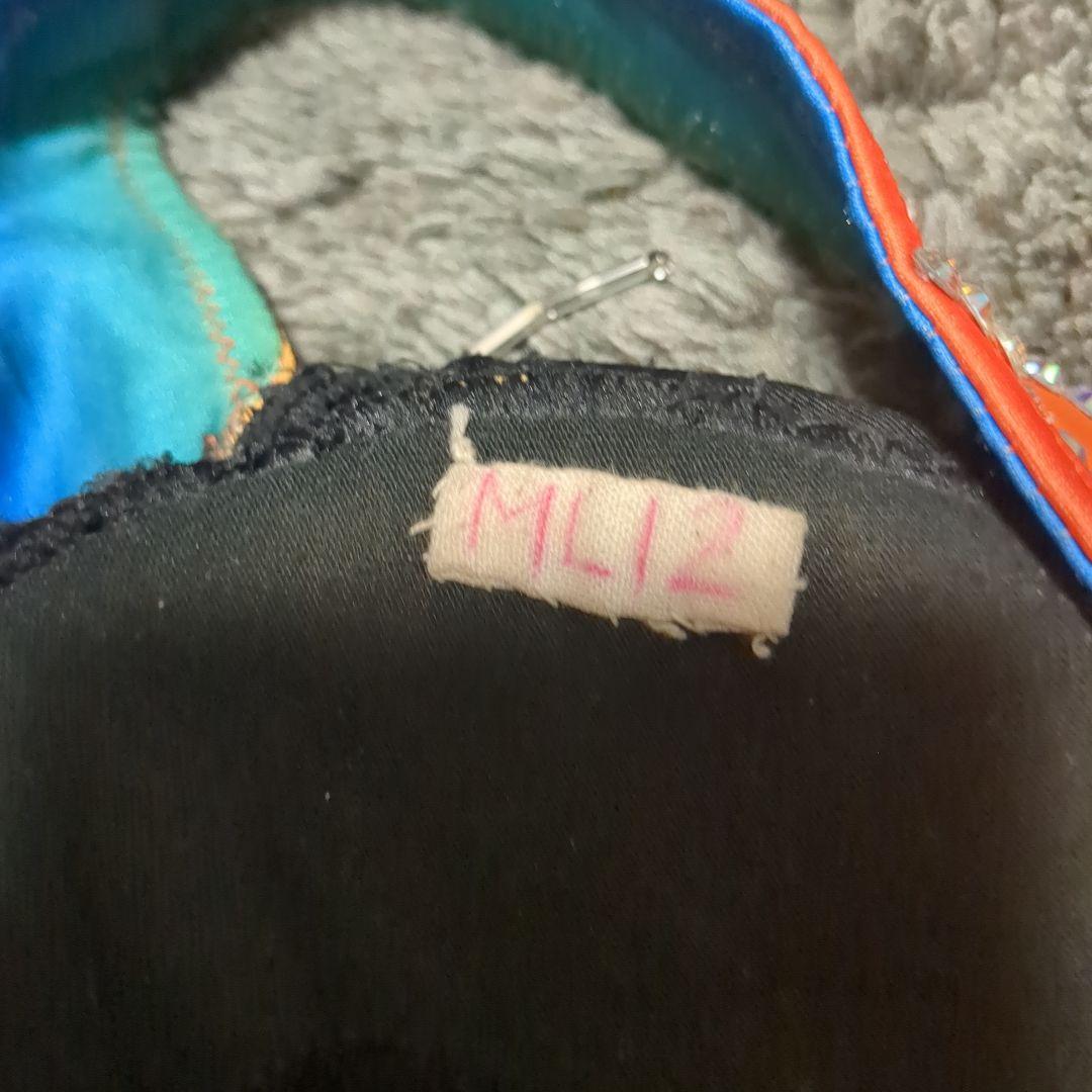 社交ダンスラテンドレス 黒 赤 青 フレアスカート