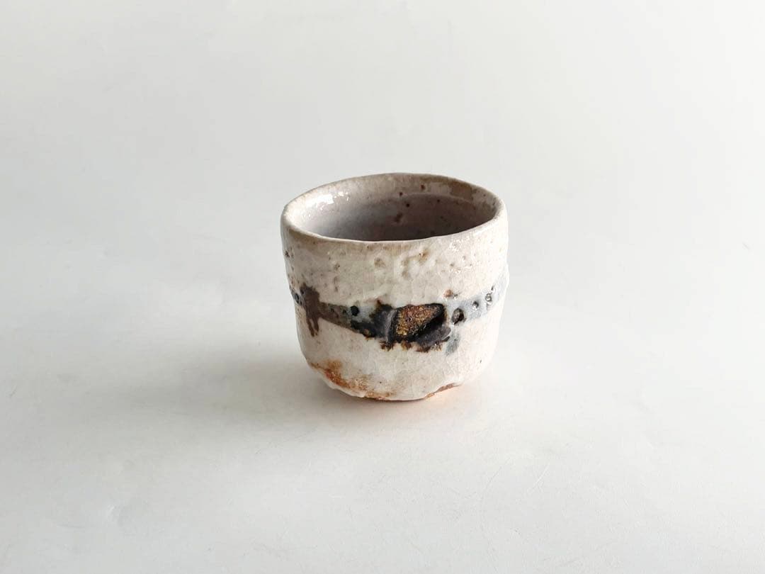 陶芸家　辻村塊　志野　ぐい呑　酒器　酒盃　共箱　辻村史朗