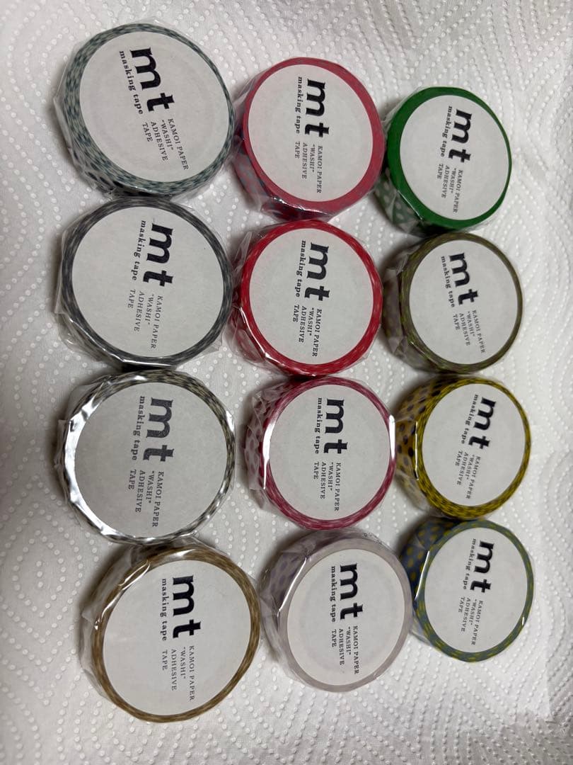 カモ井mt マスキングテープ ドット柄10ｍ巻き未開封１２個＋中古１個☆廃盤含む