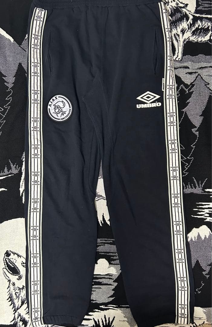 90s UMBRO Ajax アヤックス　反射 ライン スウェットパンツ