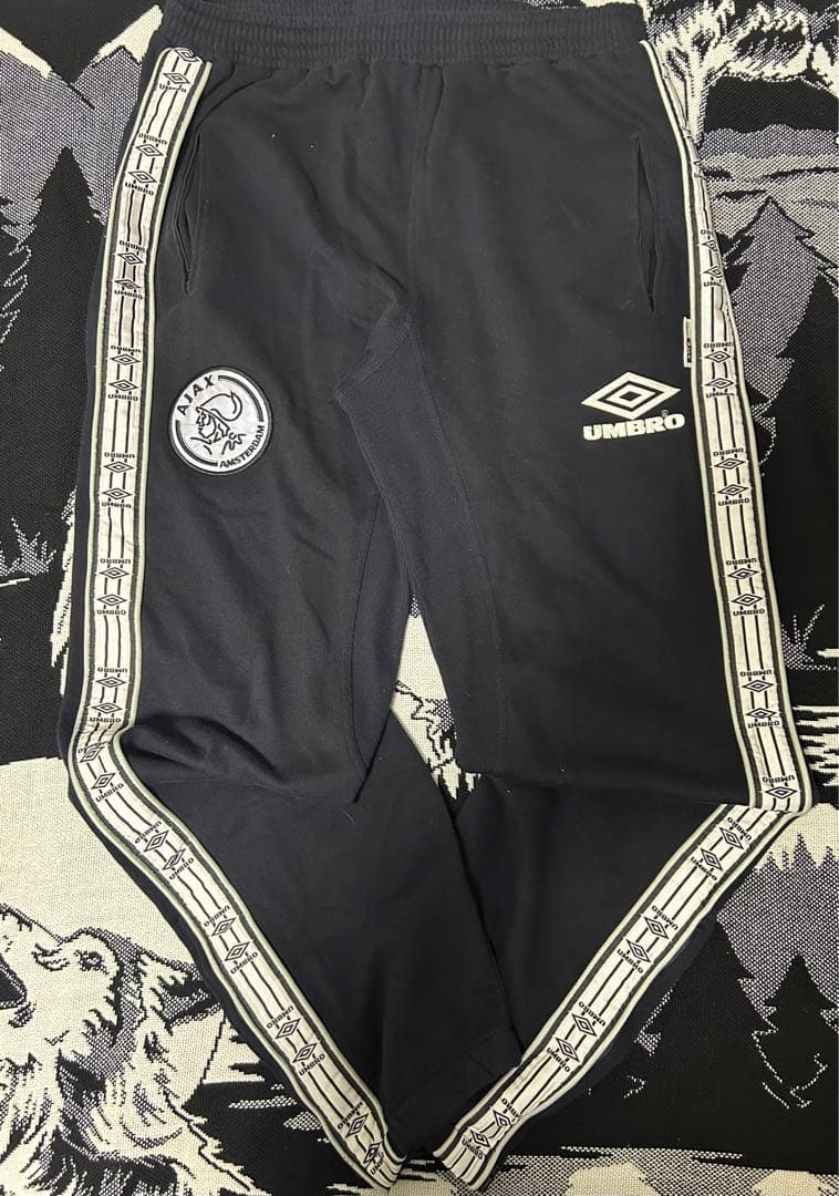 90s UMBRO Ajax アヤックス　反射 ライン スウェットパンツ