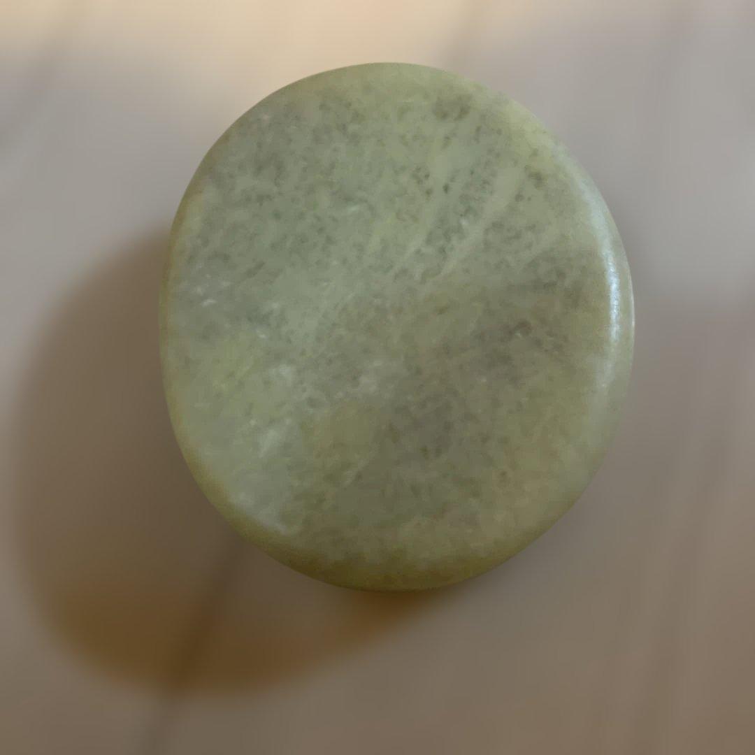 大理石製楕円形硯箱