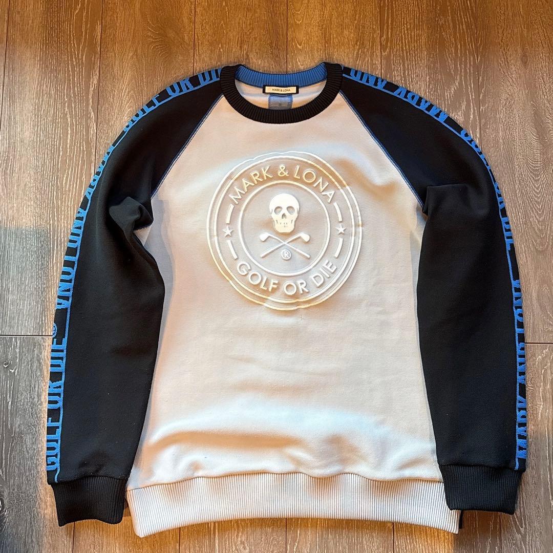 【美品】MARK&LONA スウェット トレーナー グレー ブラック 黒 ニット