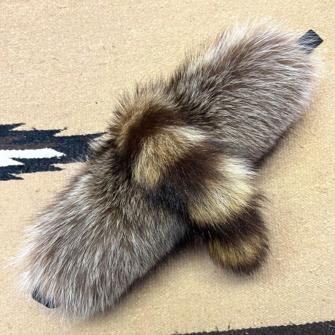 極上特大ラクーン　尻あて腰当尻皮　登山　スキー　キャンプ　ヒップガード　毛皮敷物