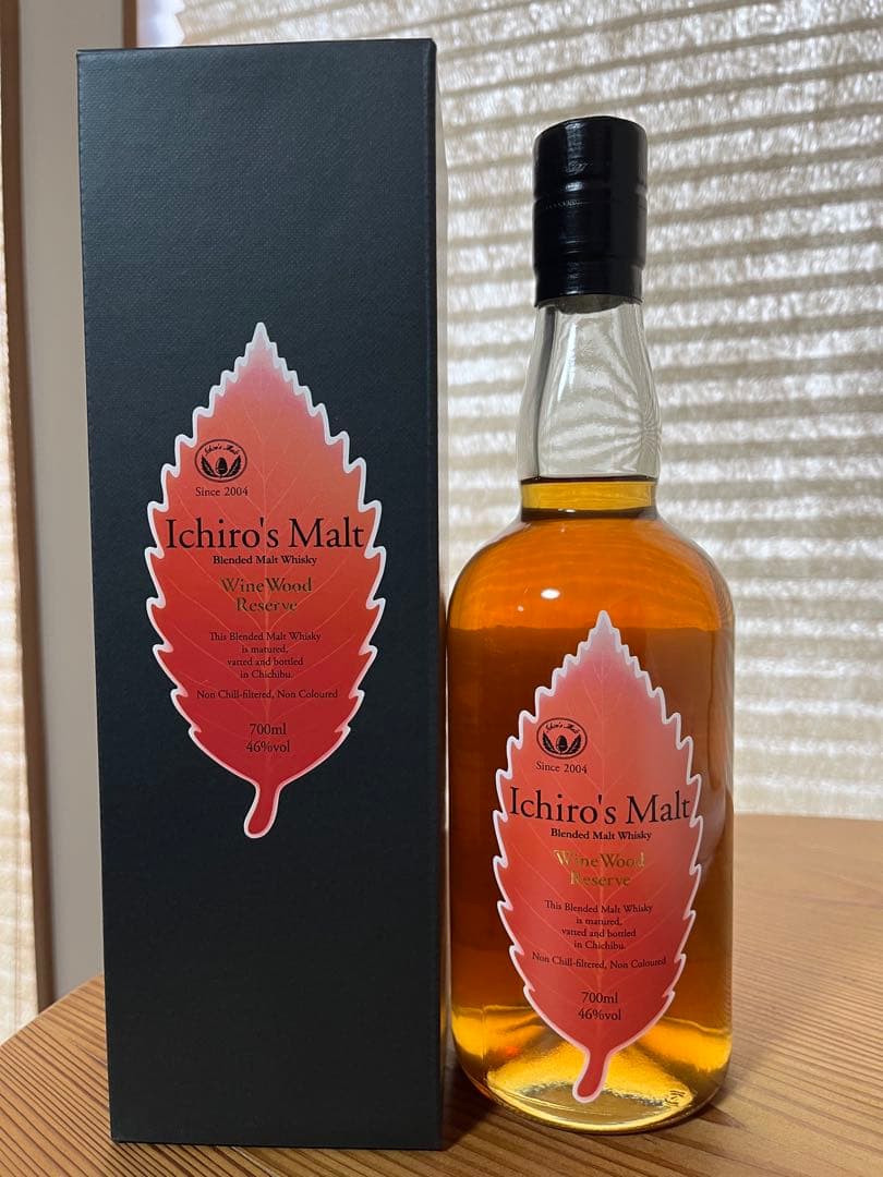 送料込イチローズモルト　リーフラベル　ワインウッドリザーブ　未開栓