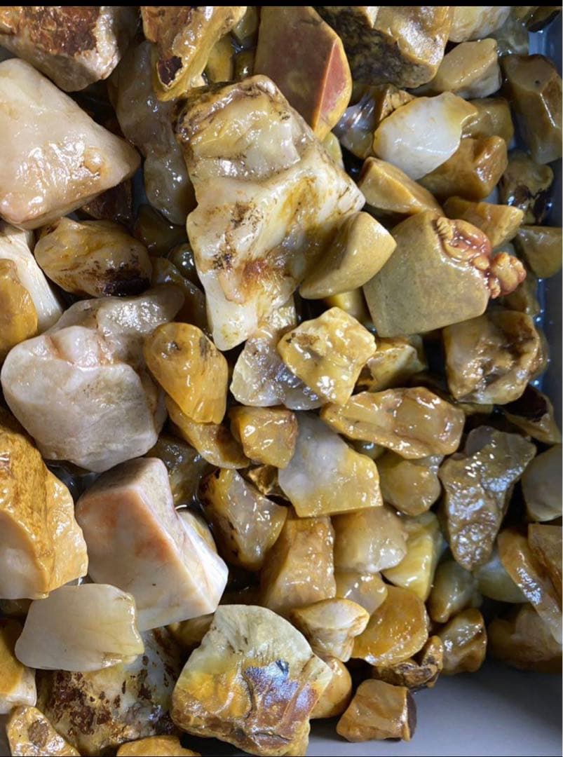 200個　田黄石皮付原石　篆刻　印材　印石　彫刻落款　遊印書道