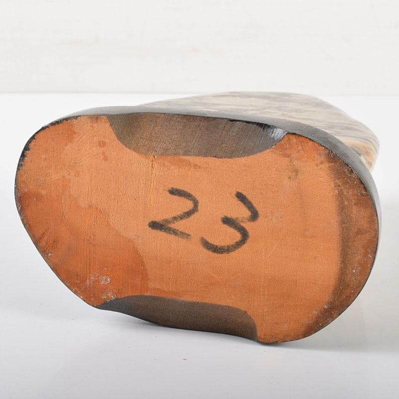 天然石　鑑賞石　置物　重さ約1.5kg　唐木台付　V　R6477