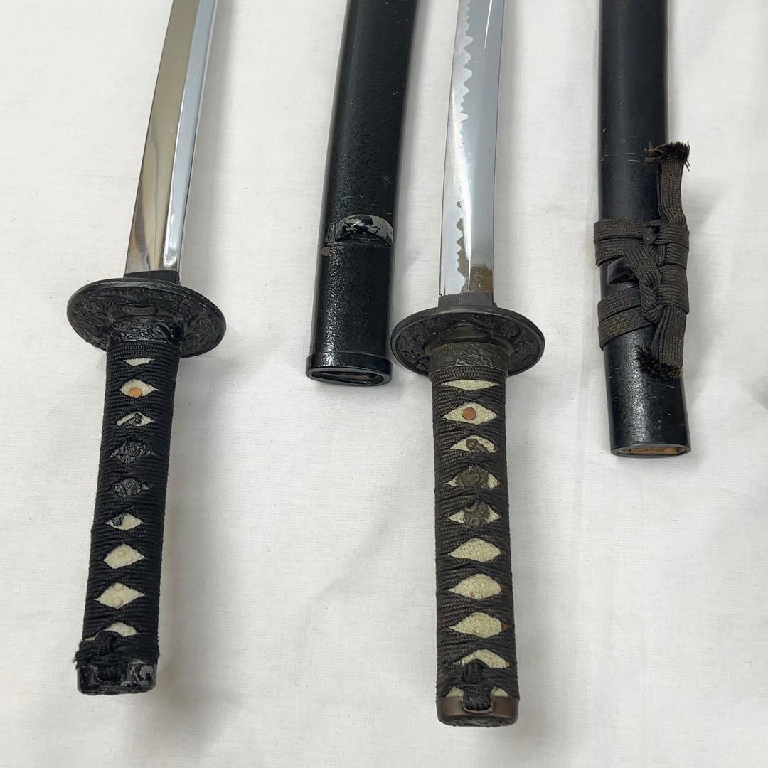 【現状品】模造刀 10本 まとめ 太刀 脇差 透かし鍔 龍鍔 鞘 模擬刀 日本刀