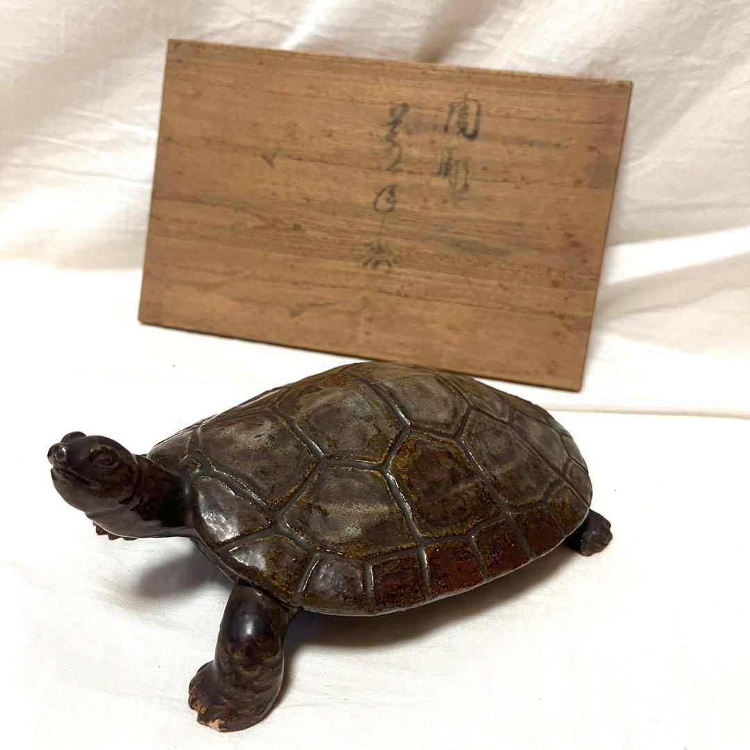 アンティーク　亀のオブジェ (木箱付き)一亀