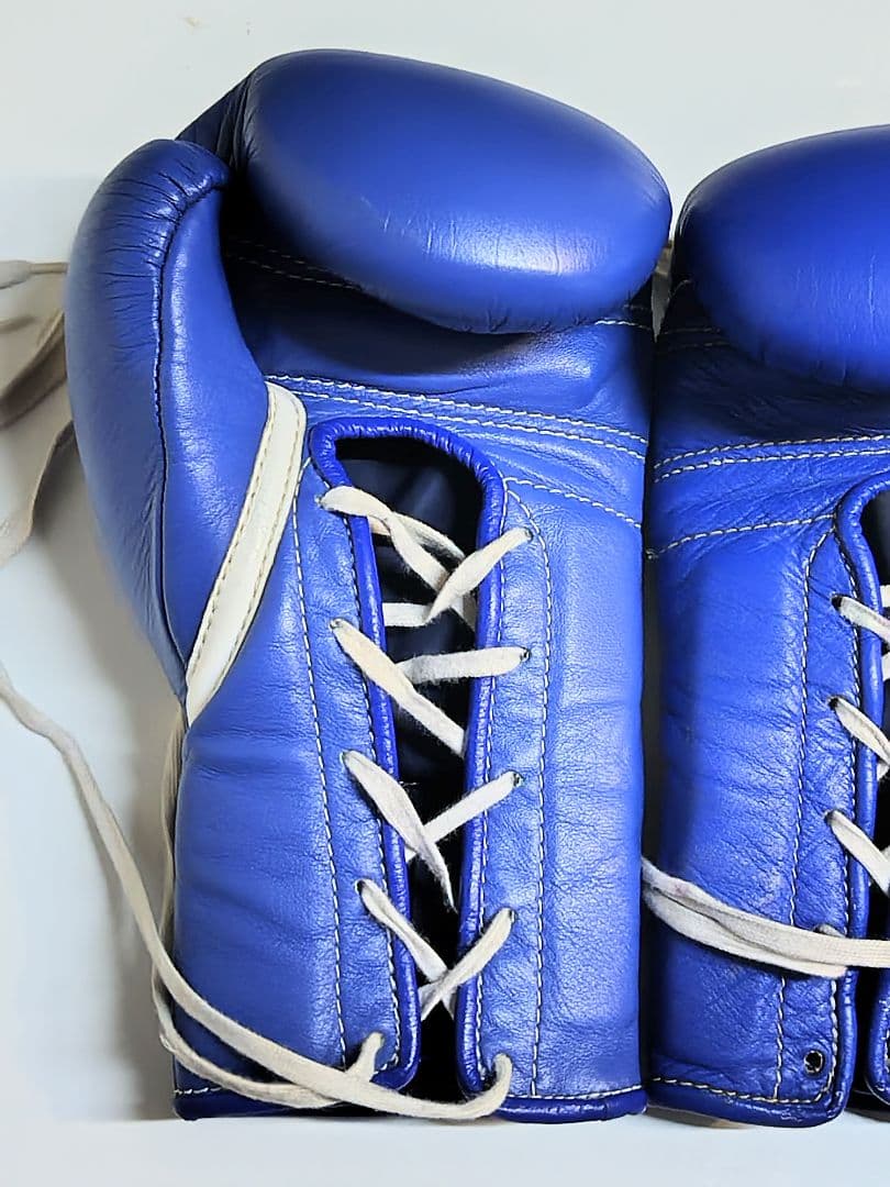 ウイニング ボクシンググローブ 8oz 青　本革★7115F