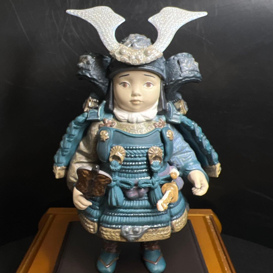 専用　リヤドロ　限定3500体　若武者五月人形　状態良　ガラスケース付