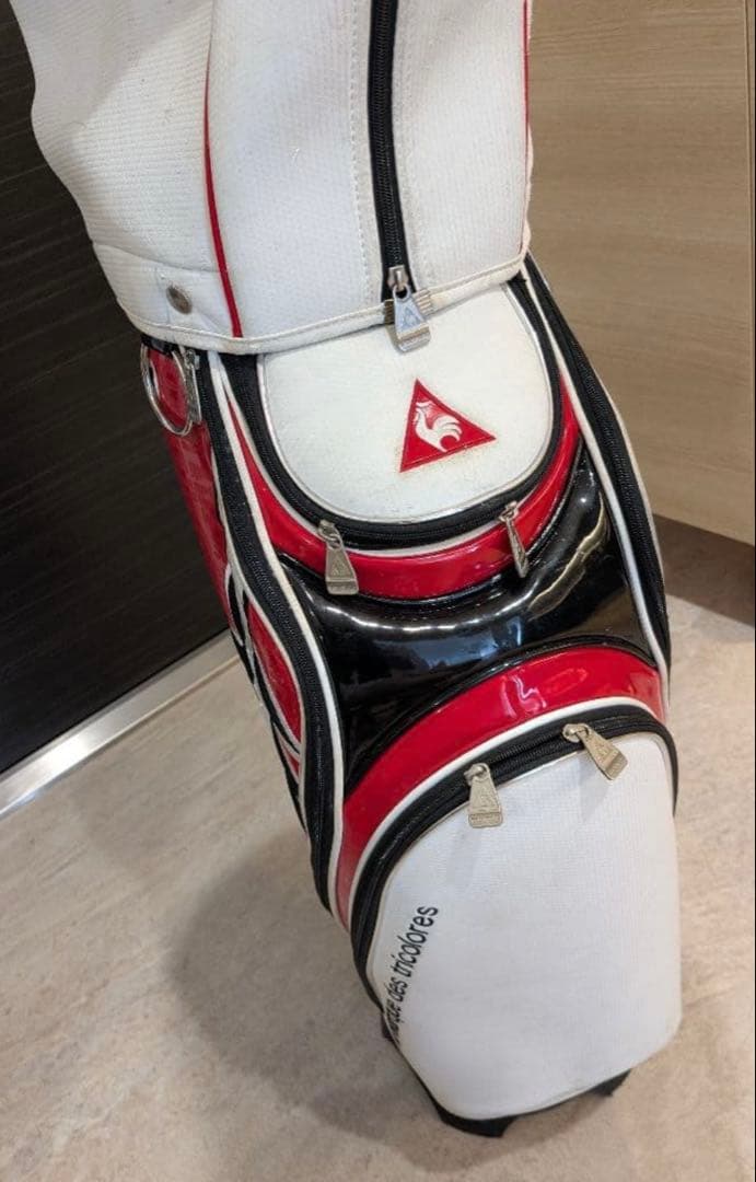 le coq sportif キャディバッグ 赤白黒