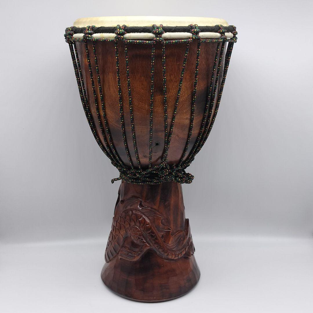 ジャンベ 民族楽器 打楽器 アフリカ 太鼓 彫刻 木彫り