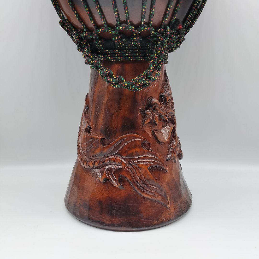 ジャンベ 民族楽器 打楽器 アフリカ 太鼓 彫刻 木彫り