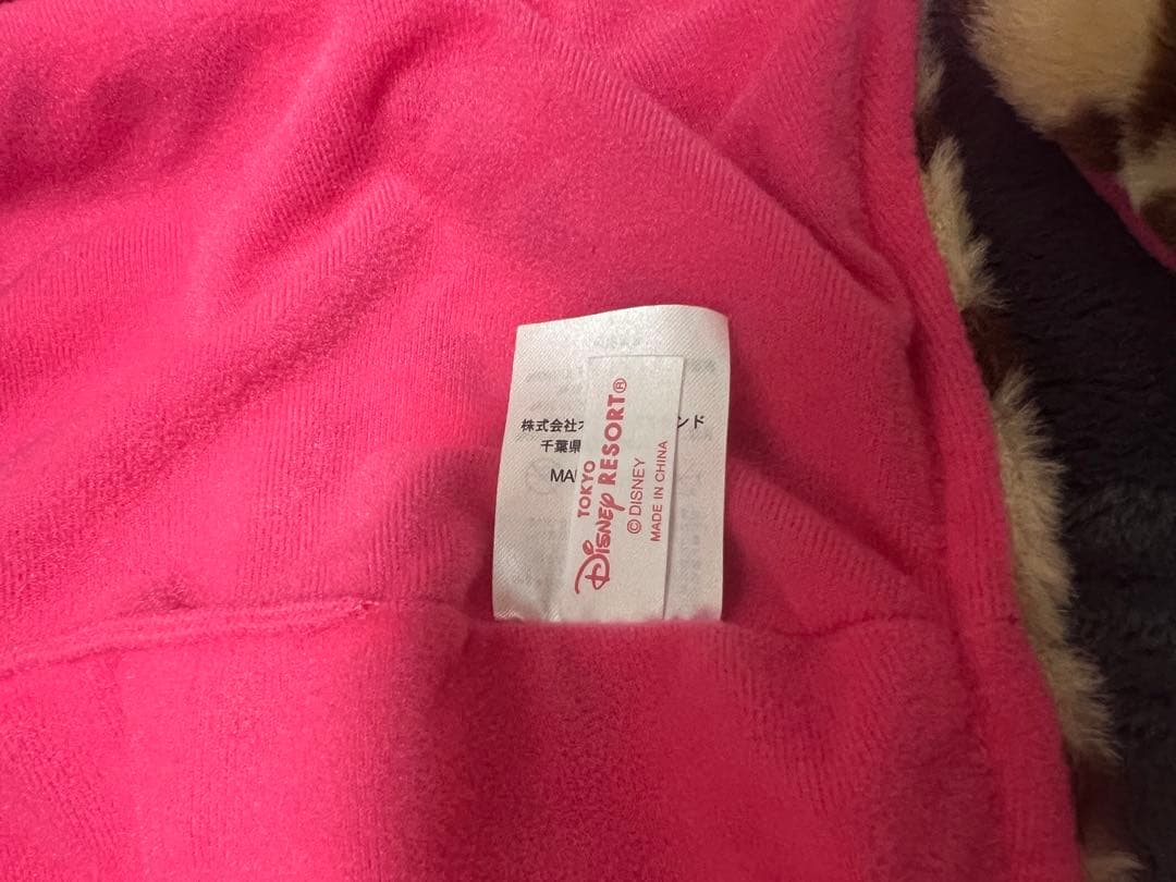 ミニーマウス ヒョウ柄 フリースキャップ