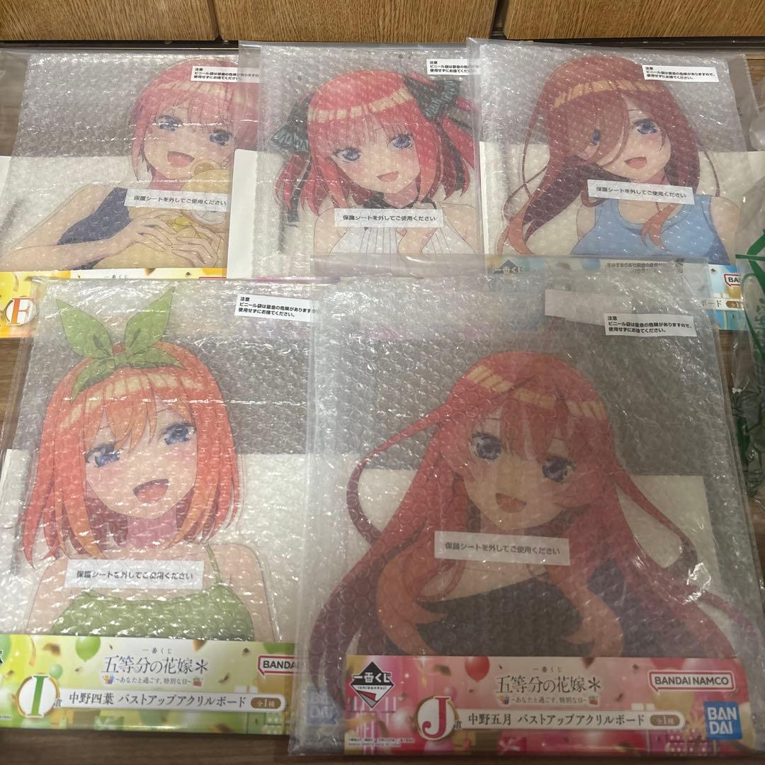最終価格。五等分の花嫁　バストアップアクリルボード　5枚セット