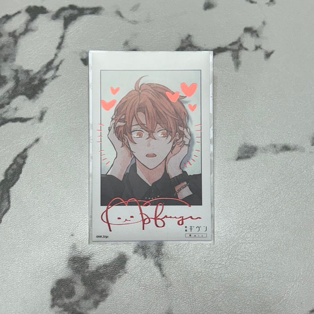 ギヴン 柊mix 前売り券 特典 チェキ風 箔押し イラストカード 真冬