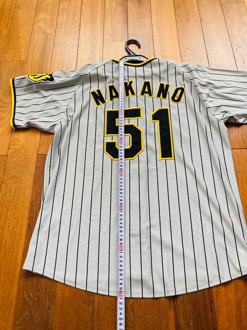 阪神タイガース ビジター　ユニフォーム 中野拓夢　メンズM ミズノ 刺繍　中野