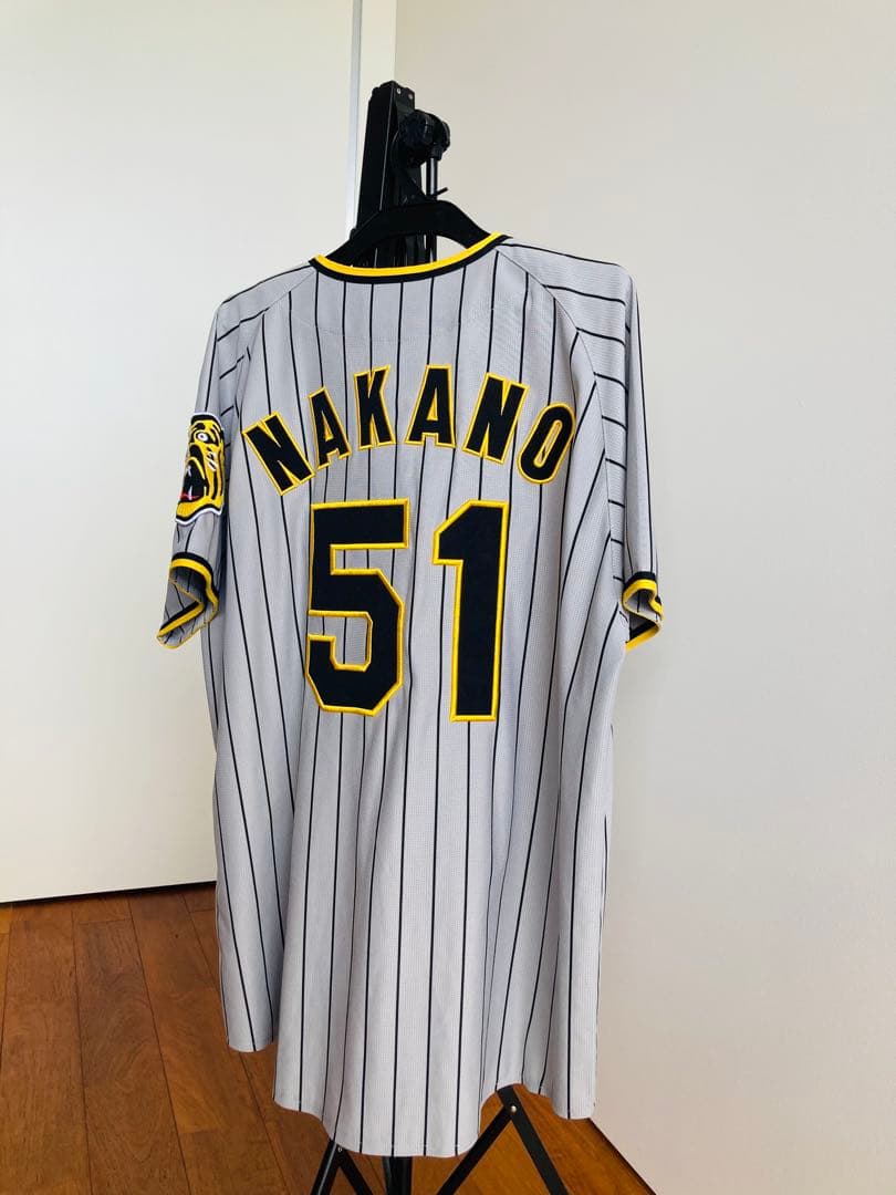 阪神タイガース ビジター　ユニフォーム 中野拓夢　メンズM ミズノ 刺繍　中野