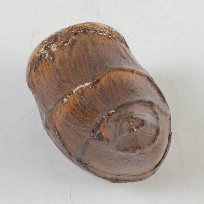 茶道具　輪島塗　塗師　川岸英之作　筍香合　共箱　V　9814