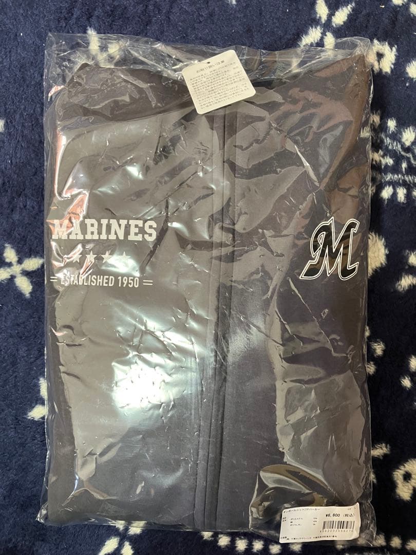 ダンボールニットZIPパーカー　千葉ロッテマリーンズ　L グレー