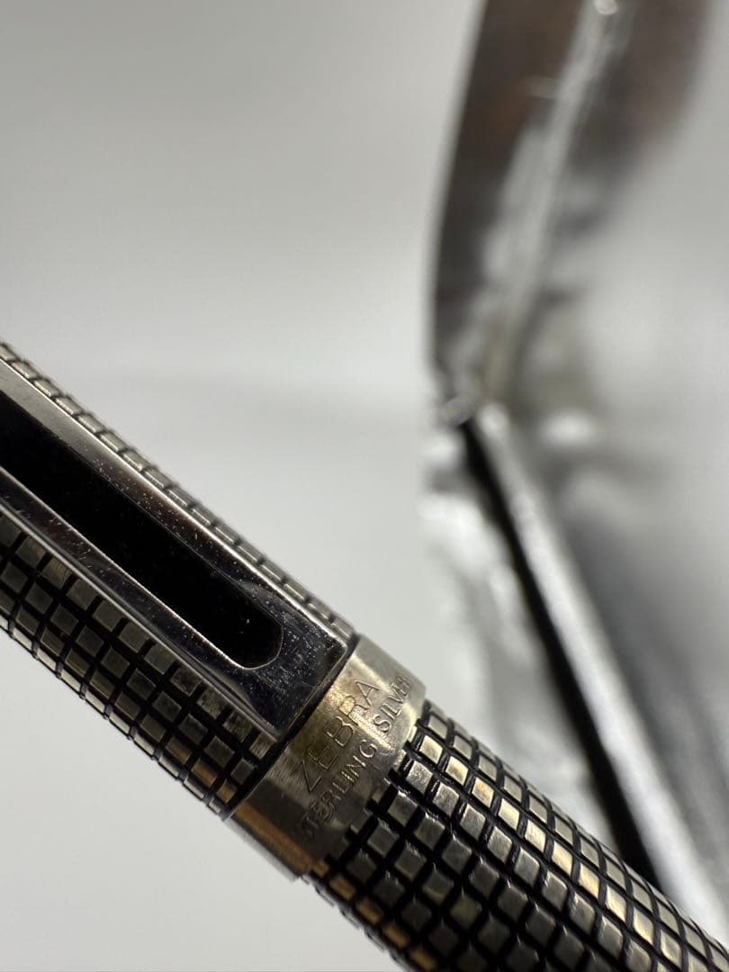 シルバー 格子模様 シャープペンシル 本体