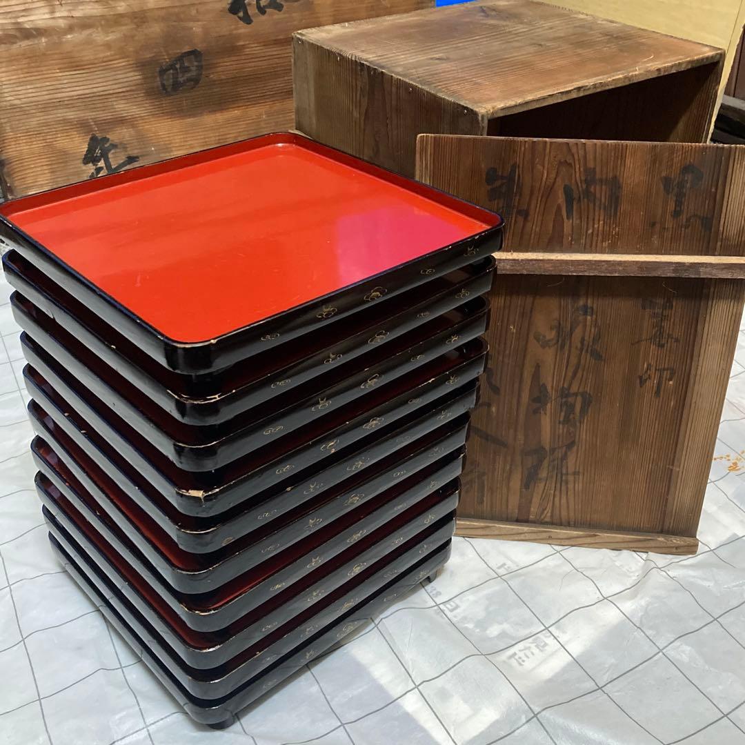 漆器 10組セット 大正末〜昭和初期の時代