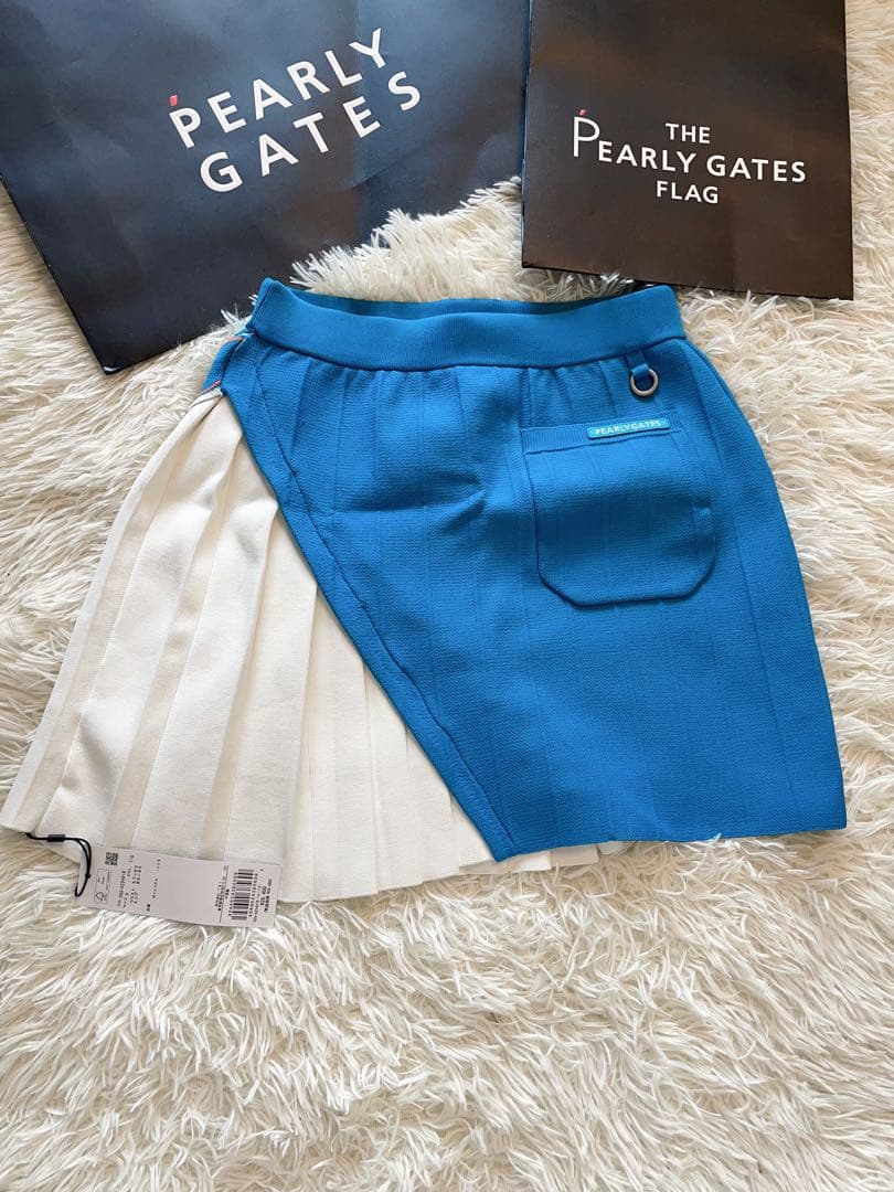 パーリーゲイツレディース 光栓 Wジャガード＋ピンタック ニットスカートサイズ0