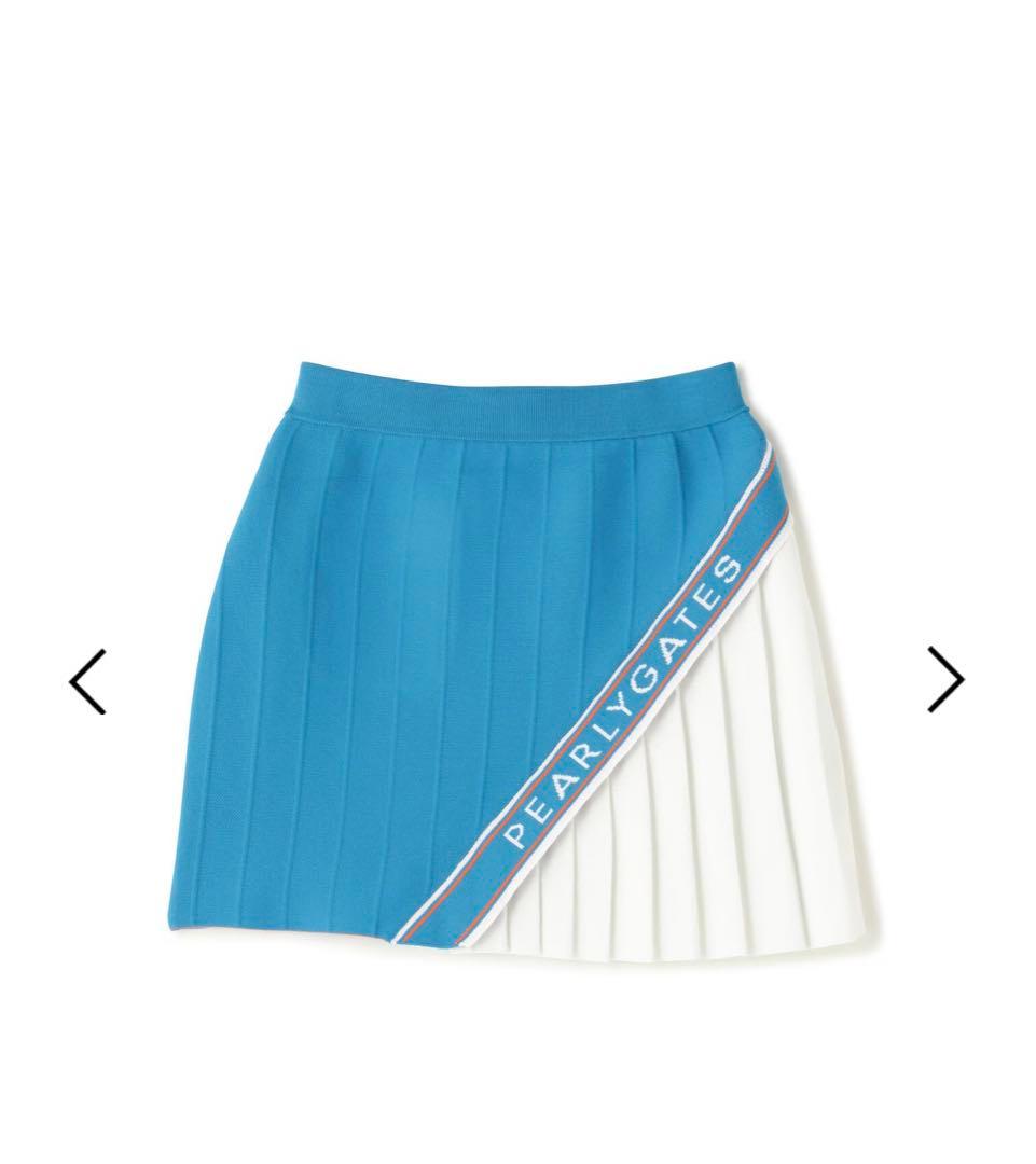 パーリーゲイツレディース 光栓 Wジャガード＋ピンタック ニットスカートサイズ0