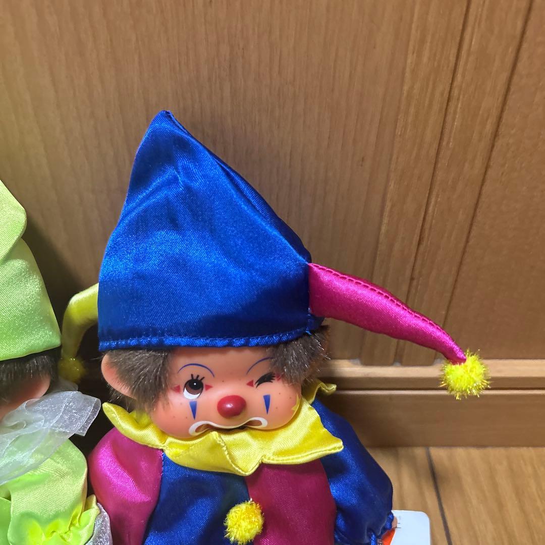 セキグチ「ピエロのモンチッチS」なかなかないペア　ウィンク女の子　限定ぬいぐるみ