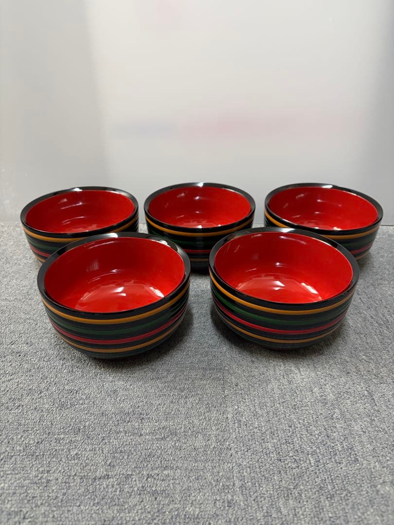 讃岐漆器 椀 どんぶり5個セット