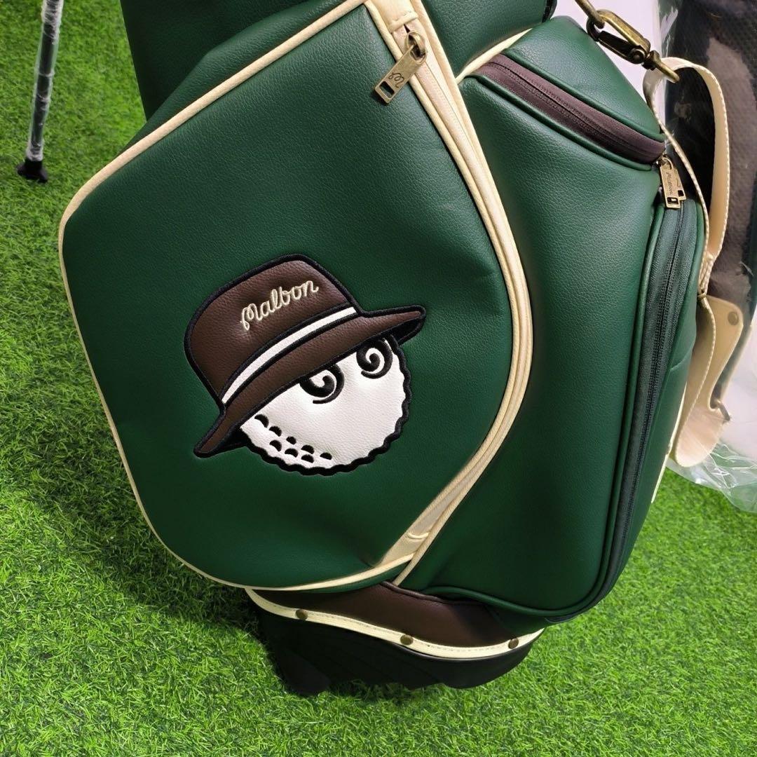 【即発送】Malbon マルボン ゴルフバッグ キャディバッグスタンド式オリーブ