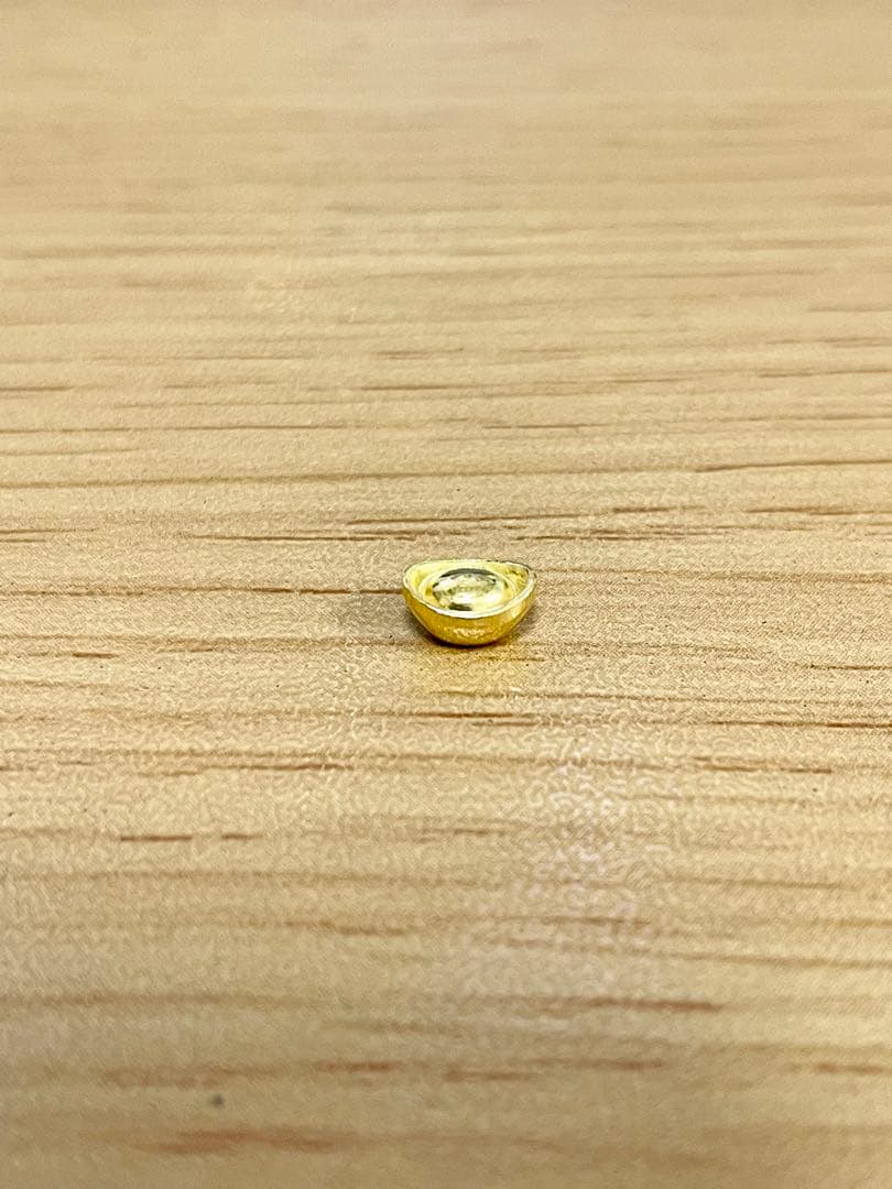 ミニ 金元宝 999.9純金製 (1g) 金 純金 ゴールド ガラス瓶付き