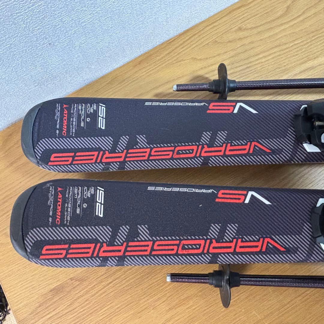 UＶ美品 GIPRONストック付　ATOMIC 152cm スキー板セット