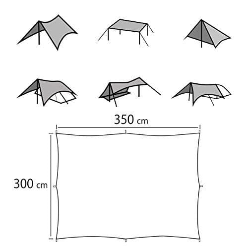 Desert Walker超軽量タープとFIELDOOR アルミポール 2本