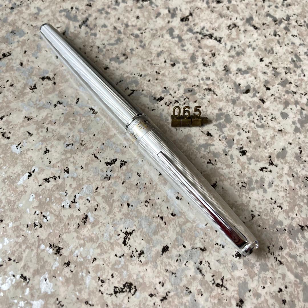 #065 オーバーホール済み 万年筆 プラチナ PLATINUM 18k WG