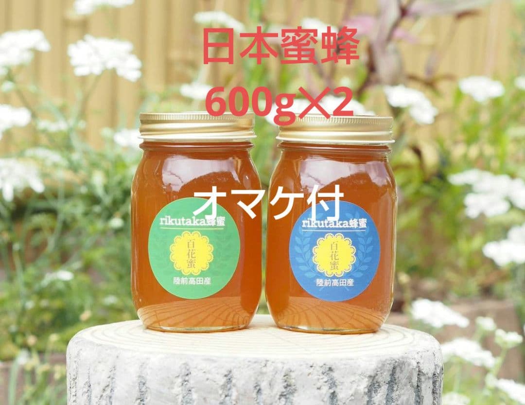 日本蜜蜂ハチミツ（600g✕2）