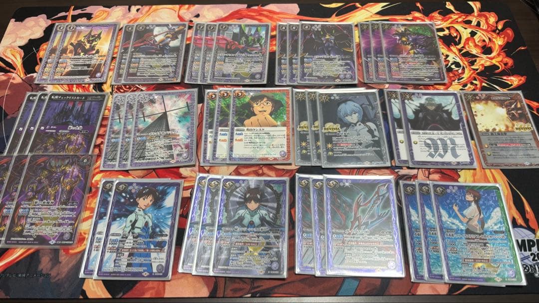 バトスピ　紫エヴァ　デッキセット　周辺パーツおまけ付き　碇シンジ3枚