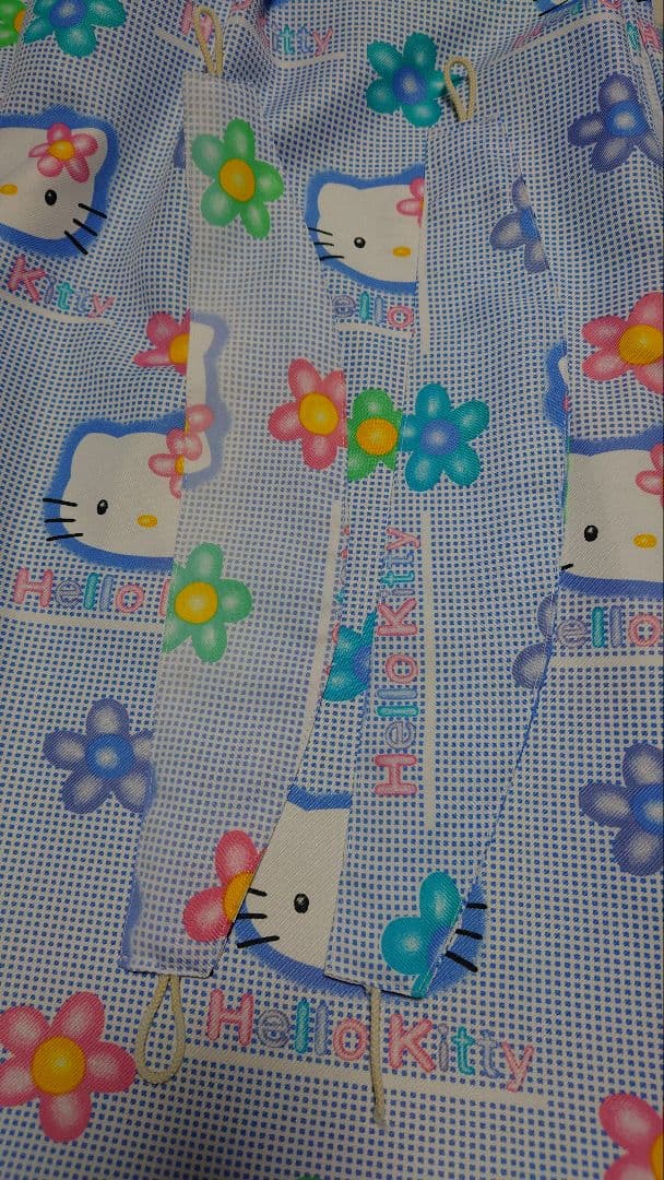 難有 当時物 ハローキティ カーテン タッセル カオハナ 2000