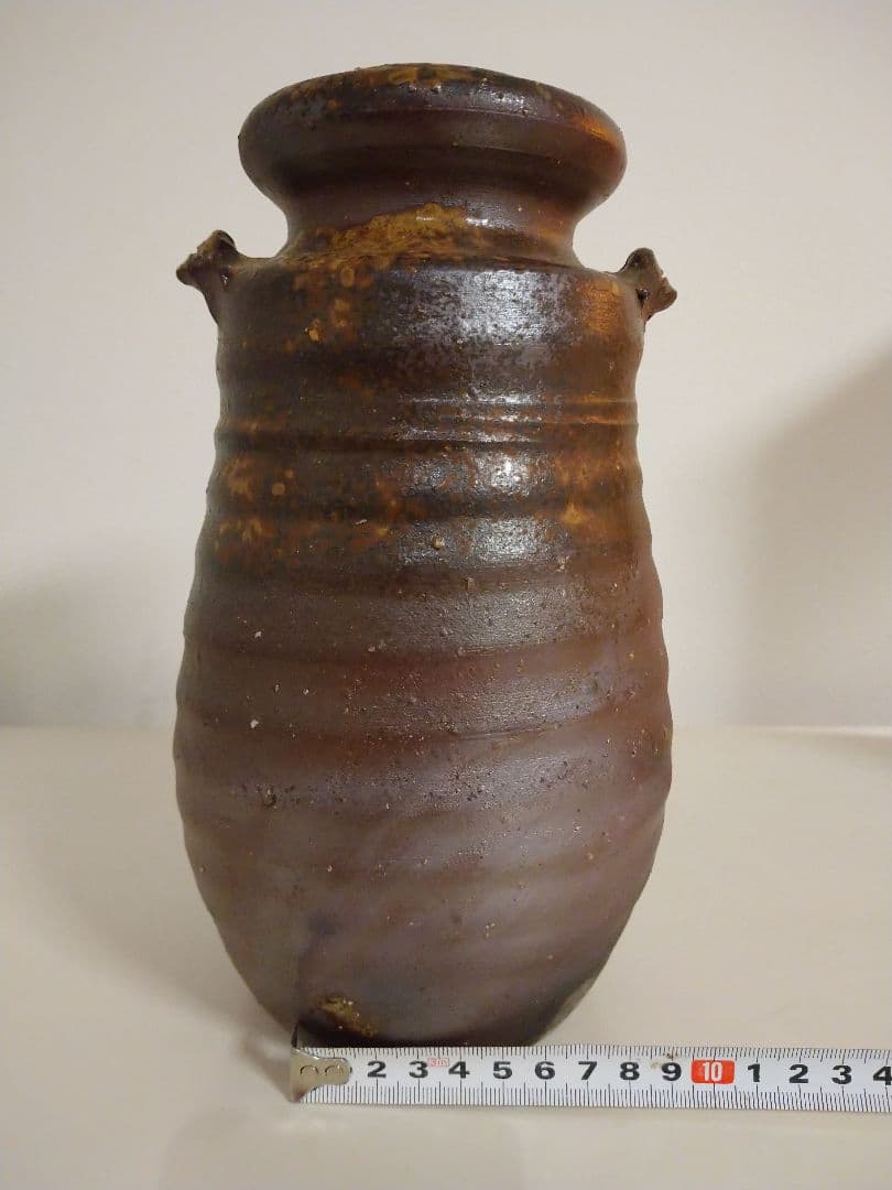 備前焼 花瓶 柴岡秀泉作