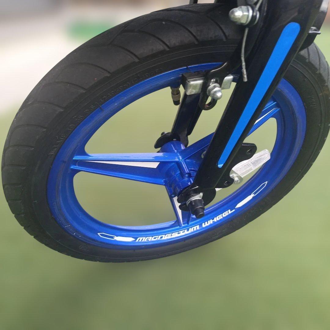 子どもの自転車16インチ青色