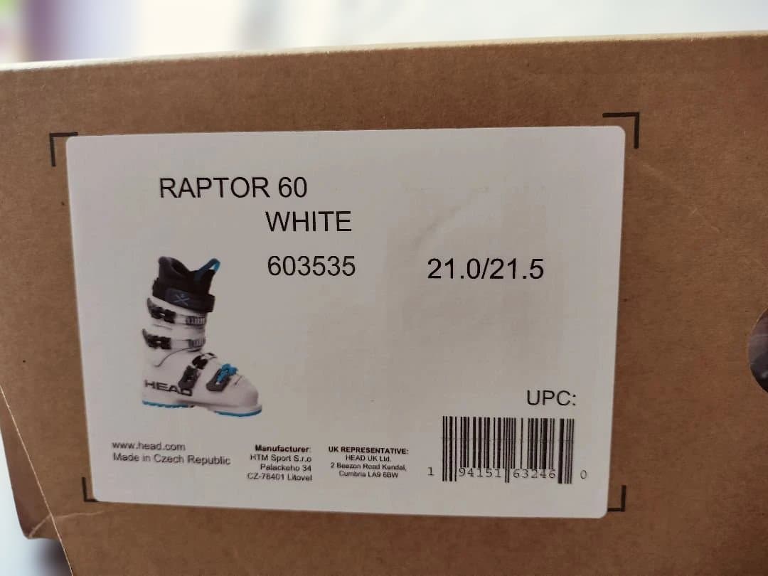 HEAD RAPTOR 60 ホワイト 21.0/21.5