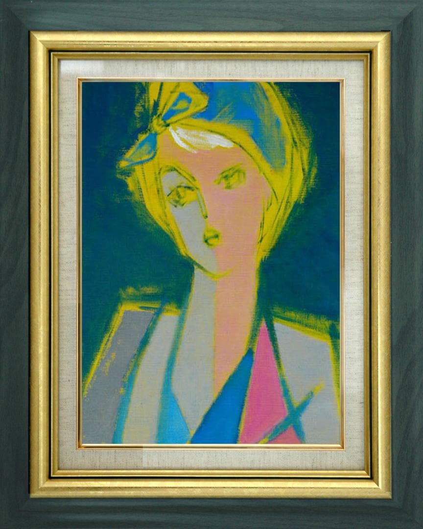 油絵 菅家令子 絵 絵画 インテリア F6-080612 人物 女性像