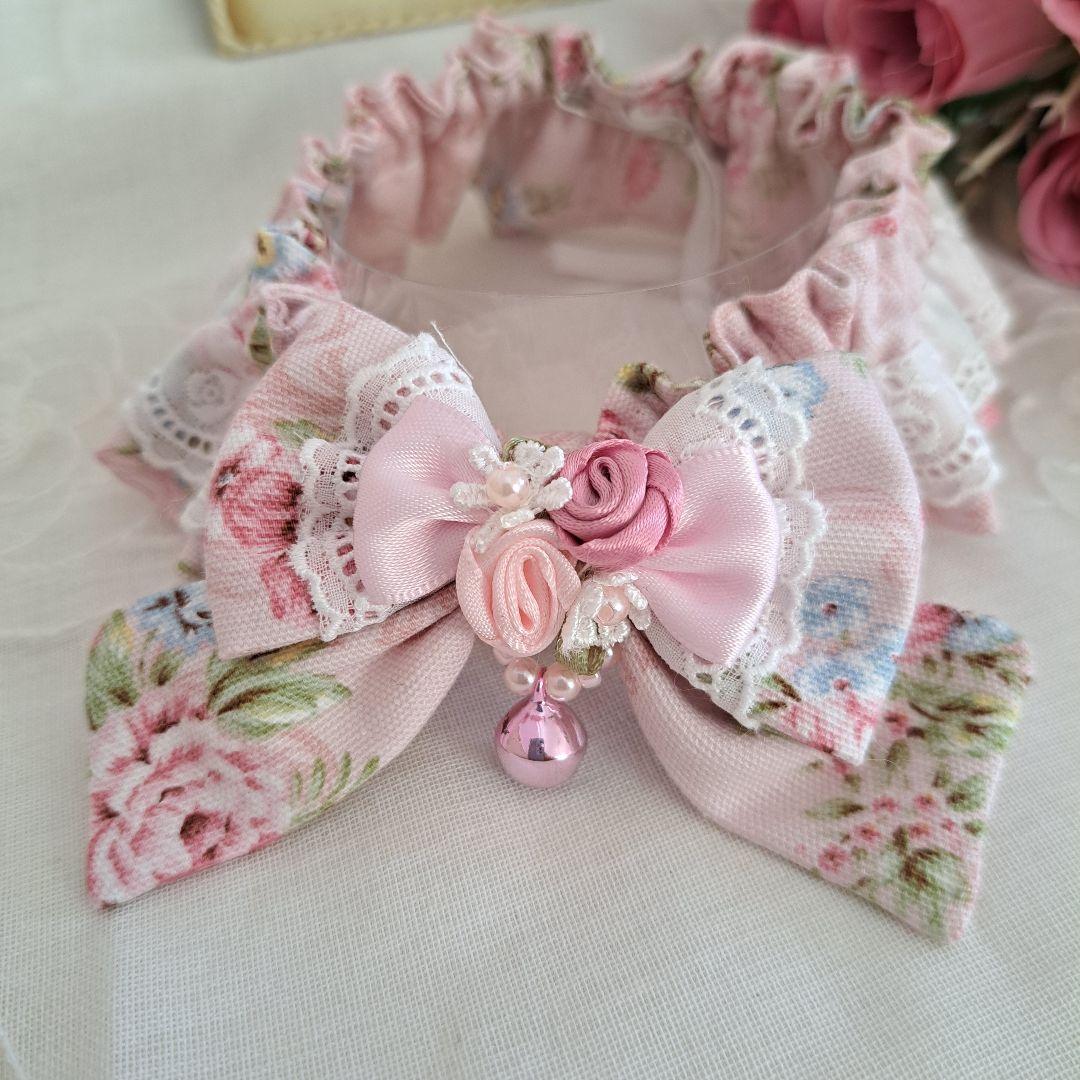 メルモママ、短毛シュシュ(ピンクローズ)わんちゃん猫ちゃん用