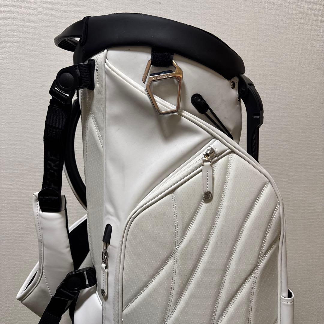 G/FORE × VESSEL キャディバッグ ホワイト 9型 スタンド破損