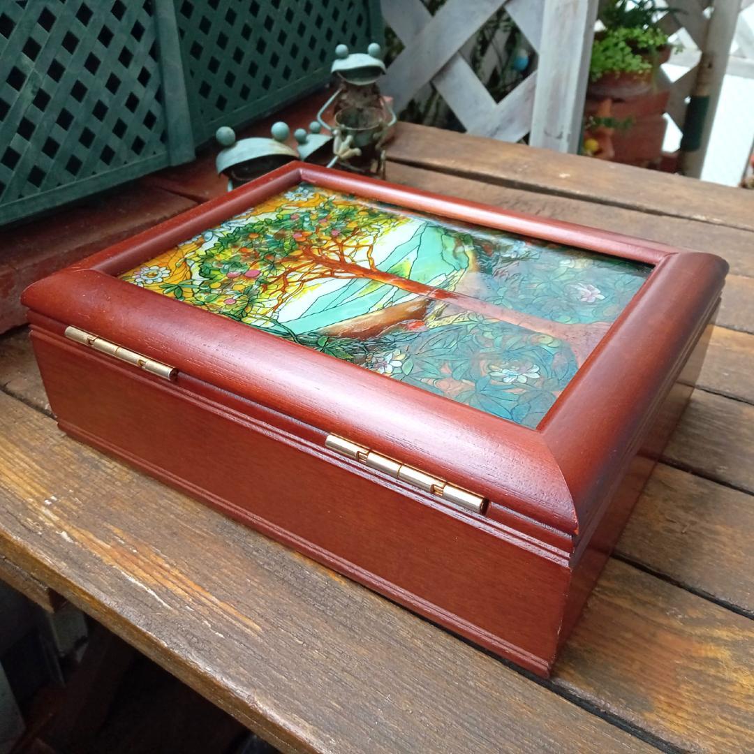 ルイスCティファニー ステンドグラス生命の木 宝石箱グラスマスターズ社